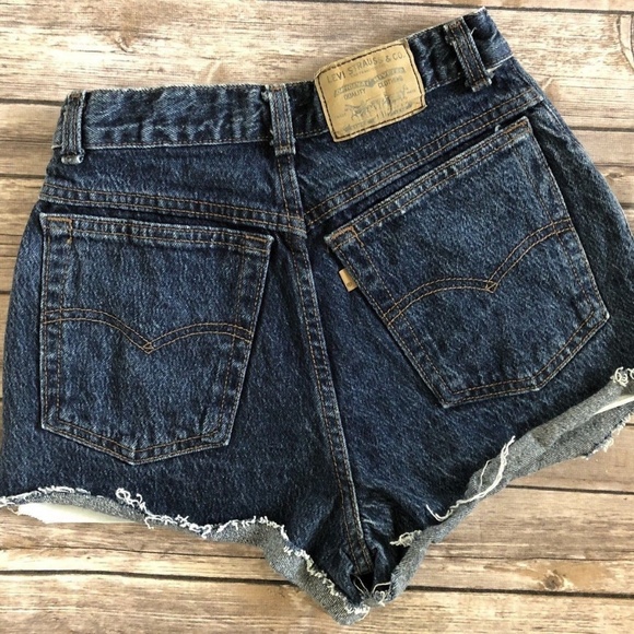 Vintage 80’s Levis 544 Denim Cutoff Shorts - Picture 2 of 8